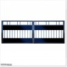 Very Light Aluminium Double Swing Gate 4M Wide and 1.7M High with Privacy