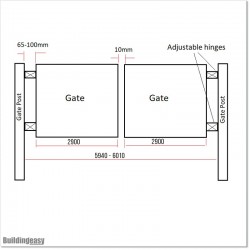 5.8 M wide Aluminium Swing Gate with the Best Quality and For Best Price