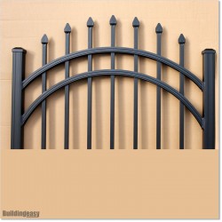 Quality Aluminium Curved Top Pedestrian Gates 1.4M High With Parts.