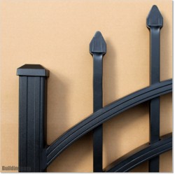 Aluminium Black Colour 1. M High Curved Top Pedestrian Gates.