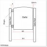 Aluminium Black Colour 1. M High Curved Top Pedestrian Gates.