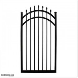 Aluminium Black Colour 1. M High Curved Top Pedestrian Gates.