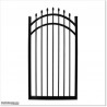Aluminium Black Colour 1. M High Curved Top Pedestrian Gates.