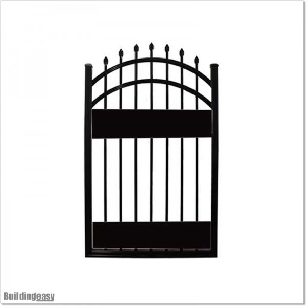 Quality Aluminium Curved Top Pedestrian Gates 1.4M High With Parts.
