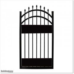 Aluminium Black Colour 1. M High Curved Top Pedestrian Gates.