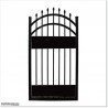 Aluminium Black Colour 1. M High Curved Top Pedestrian Gates.