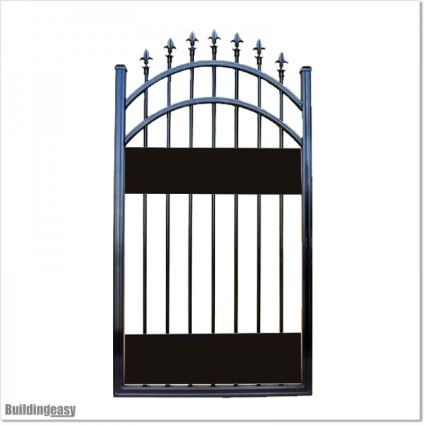 Aluminium Arched Top Pedestrian Gates 1.7M High In Auckland.