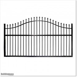 2.9M Wide Arch Aluminium Single swing Gate With Fitting Parts.
