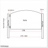 2.7M Wide Aluminium Arch Single Swing Gate includes Parts.