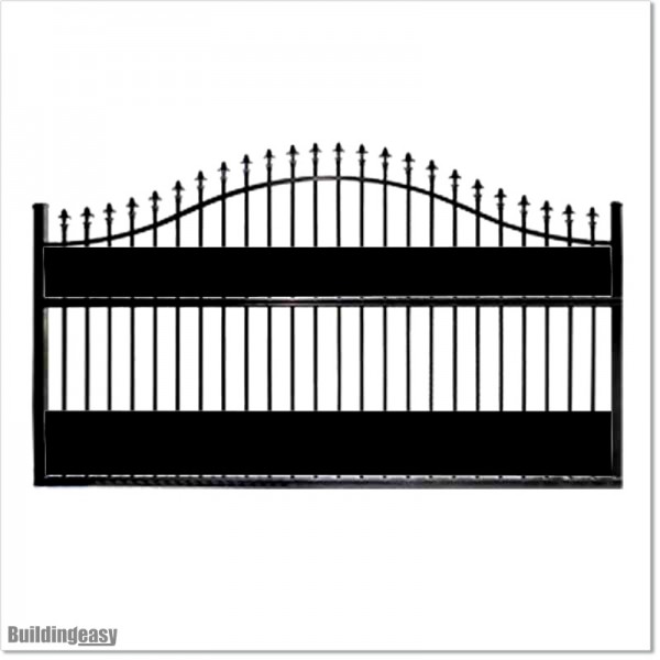 2.9M Wide Arch Aluminium Single swing Gate With Fitting Parts.