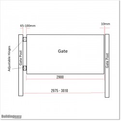 Aluminium Black Colour 1.2 M High Double Swing Gates with 3M Width.
