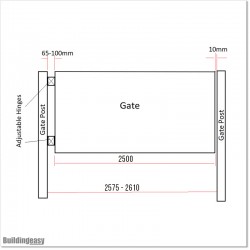 2.5M Wide AluminiumSingle Swing Gate in Auckland black Colour.