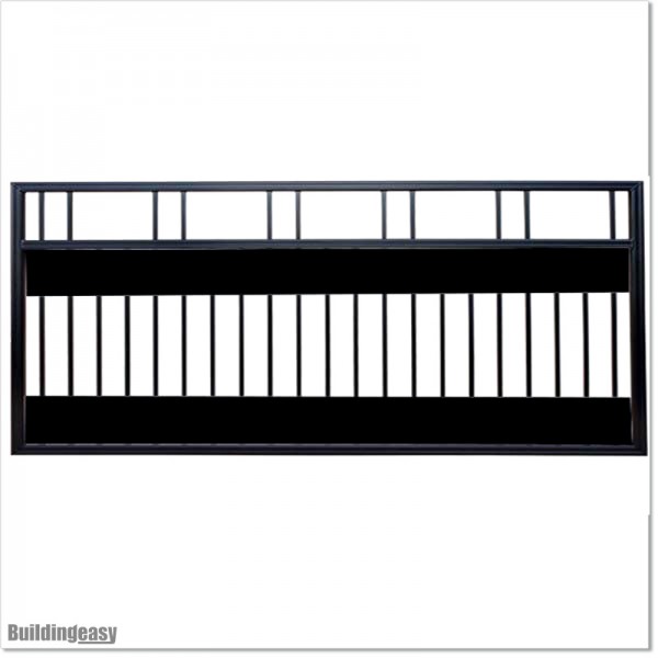 Aluminium Black Colour 1.2 M High Double Swing Gates with 3M Width.