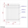 Steel pedestrian gate is 1.2M wide and 1.45 high.