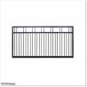 3.2M Wide Black Powder Coated Aluminium Flat Top Sliding Gate 1.7M High