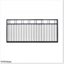 Black Colour 3.7M Wide Aluminium Sliding Gate 1.7M High in Auckland