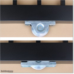 4.2M Wide Gate 1.7M High Flat Top Sliding Gate in Black Colour.