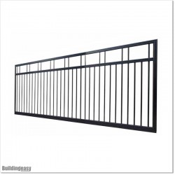 Black Sliding Gates 5.3M Wide and 1.7M High With Fittings in Auckland.