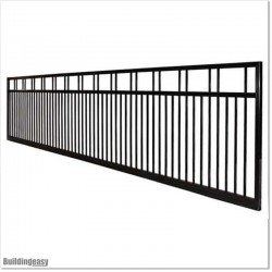 Aluminium 6.4M Wide Black Sliding Gate 1.7M High With Automatic Systems.