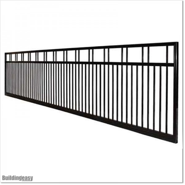 Aluminium 6.4M Wide Black Sliding Gate 1.7M High With Automatic Systems.