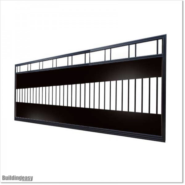 Covered Flat Top Sliding Gates 5.3M Wide and 1.7M High With Plates Fitted.