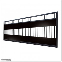 Aluminium 5.8M Wide Gate 1.7M Height Flat Top Covered Sliding Gate