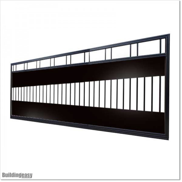 Aluminium 5.8M Wide Gate 1.7M Height Flat Top Covered Sliding Gate