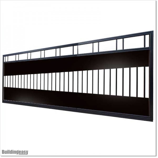 Aluminium 6.4M Wide Gate 1.7M Height Flat Top Covered Sliding Gate