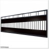Aluminium 6.4M Wide Gate 1.7M Height Flat Top Covered Sliding Gate