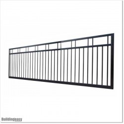 Best Price Black Colour 5.3M Wide Aluminium Sliding Gate 1.4M High