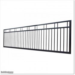 5.8M Wide Black Flat Top Aluminium Sliding Gate 1.4M High in Auckland