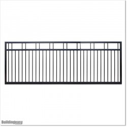 4.7M Wide Gate 1.4M High Flat Top Sliding Gate in Black Colour.