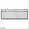 4.7M Wide Gate 1.4M High Flat Top Sliding Gate in Black Colour.