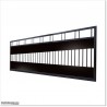 Black Flat Top Sliding Gates 5.3M Wide & 1.5M High Covered With Plates