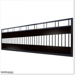 5.8M Wide Aluminium Sliding Gate 1.5M High Plates Fitted For More Privacy.