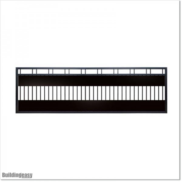 Covered Flat Top Sliding Gates 4.3 Wide and 1.2M High With Plates Fitted.