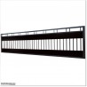 Black Flat Top Sliding Gates 6.4M Wide & 1.2M High Covered With Plates