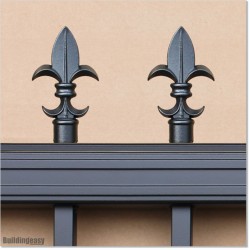 3.7M Wide Aluminium Sliding Gate 1.2M High With Spikes Fitted on Top.