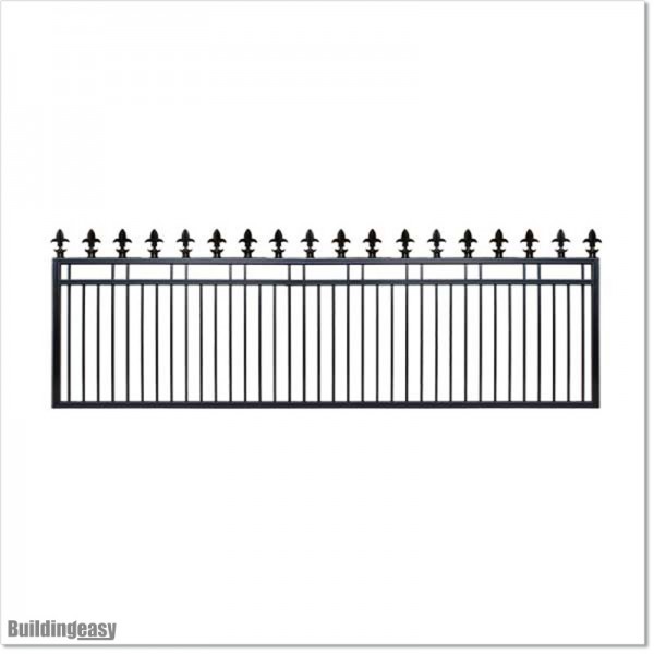 4.2M Wide Aluminium Spikes Top Sliding Gate 1.2M High in Auckland.