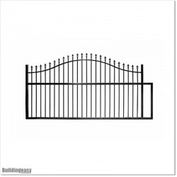 3.5M Wide Arch Top Aluminium Sliding Gate 1.8M High in Auckland