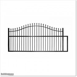4.5M Wide & 1.8M Centre And 1.5M End Height Curved Top Sliding Gate