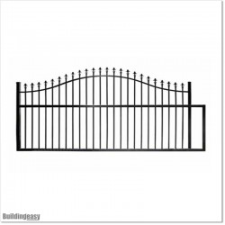 5M Wide Curved Top Aluminium Sliding Gate 1.8M High in Manukau.