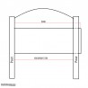 Stylish Black Colour Arch Top Sliding Gates 5.5M Wide and 1.8M High