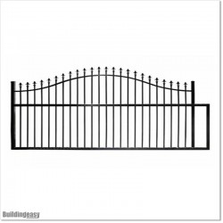 Stylish Black Colour Arch Top Sliding Gates 5.5M Wide and 1.8M High