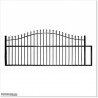 Stylish Black Colour Arch Top Sliding Gates 5.5M Wide and 1.8M High