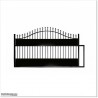 Covered 3.5M Wide Arch Top Aluminium Sliding Gate 1.8M High in Auckland
