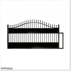 4.8M Wide & 1.8M High Curved Top Sliding Gate	With Added Privacy.