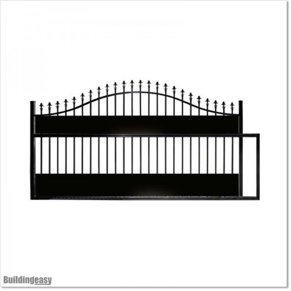 4.8M Wide & 1.8M High Curved Top Sliding Gate	With Added Privacy.