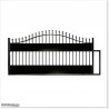 5M Wide Curved Top Aluminium Sliding Gate 1.8M High With Added Privacy