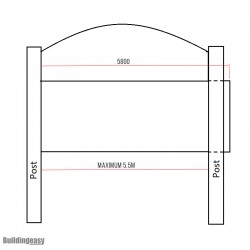 Stylish And Covered Arch Top Sliding Gates 5.5M Wide and 1.8M High.